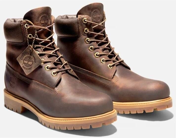 Timberland Premium Waterdichte Veterschoenen Bruin Brown Heren