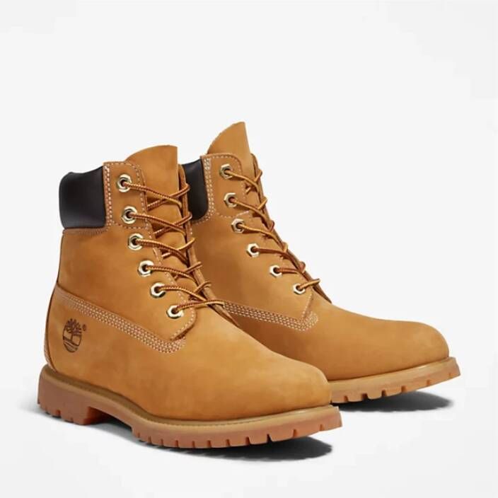 Timberland Premium Waterdichte Veterschoenen voor Vrouwen Beige Dames