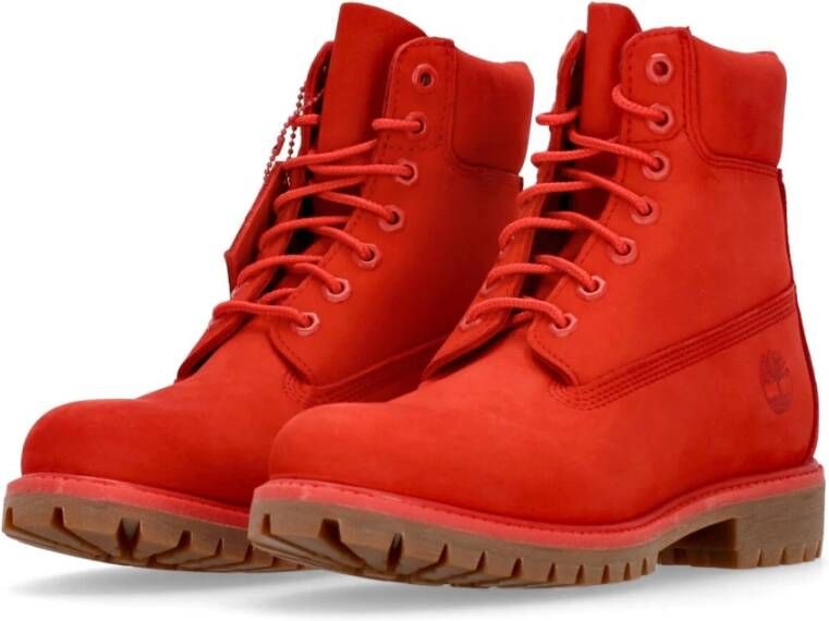 Timberland Rode Nubuck Premium Laars Red Heren