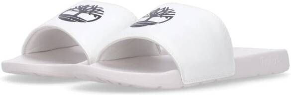 Timberland Sportieve Slide Heren Slippers Wit Zwart White Heren