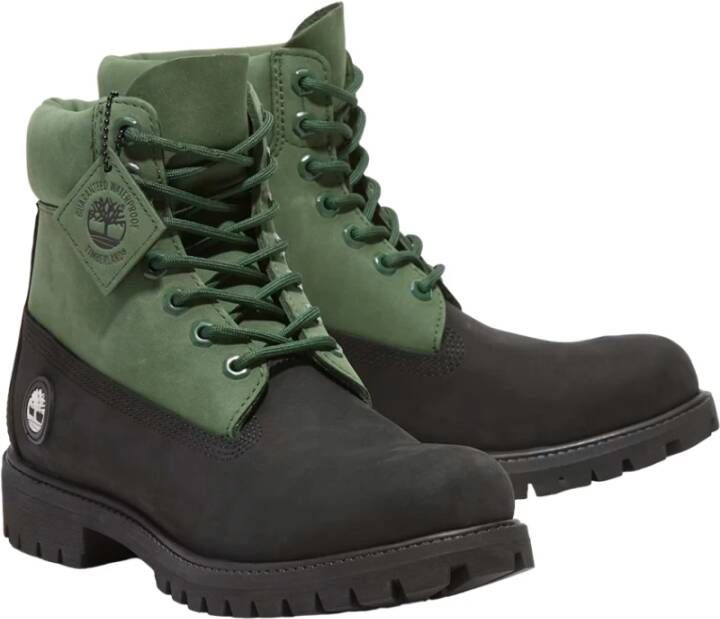 Timberland Stijlvolle enkellaarsjes met Italiaanse uitstraling Green Heren