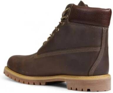 Timberland Stijlvolle Leren en Stoffen Laarzen Brown Heren