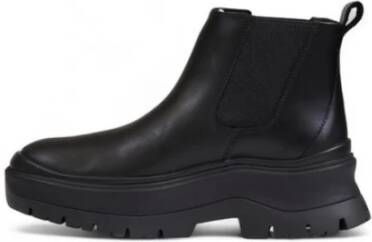 Timberland Stijlvolle Leren Enkellaarzen Black Dames