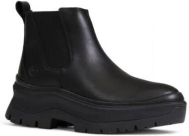 Timberland Stijlvolle Leren Enkellaarzen Black Dames