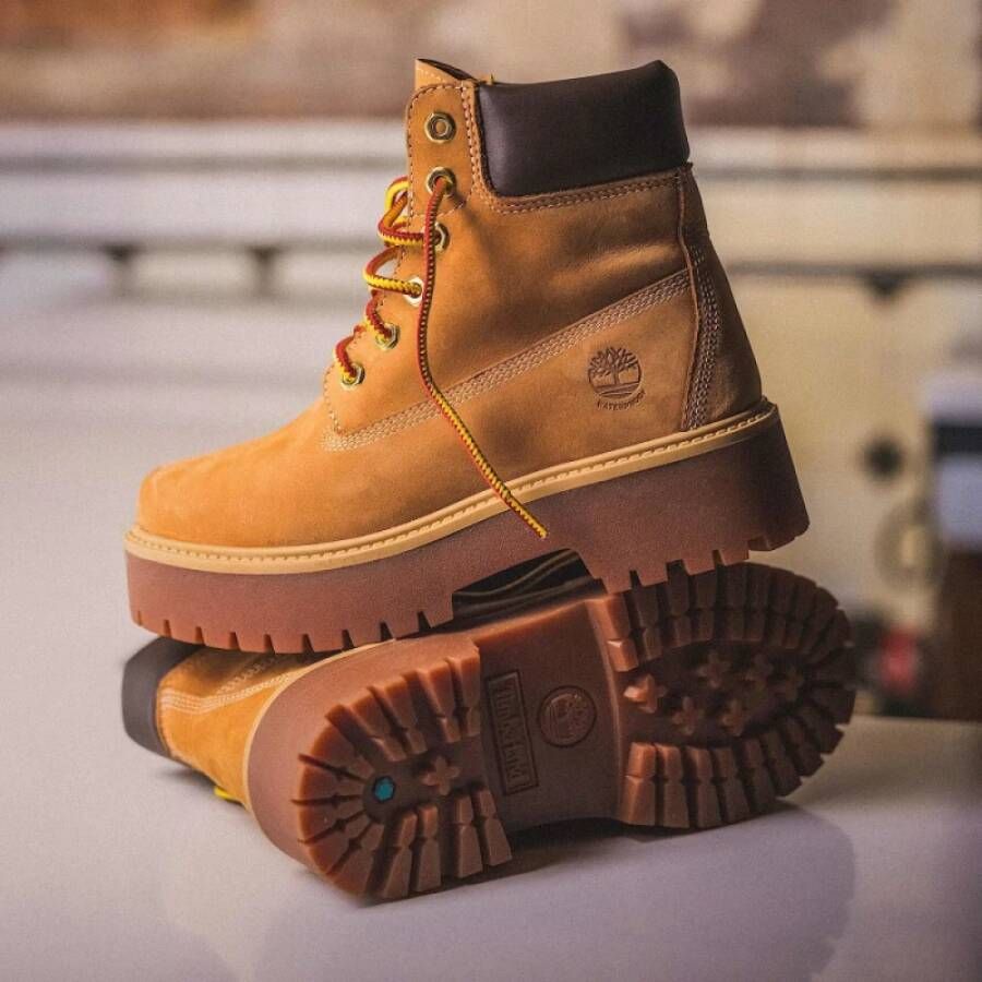 Timberland Stone Street Waterdichte Veterschoenen Brown Dames