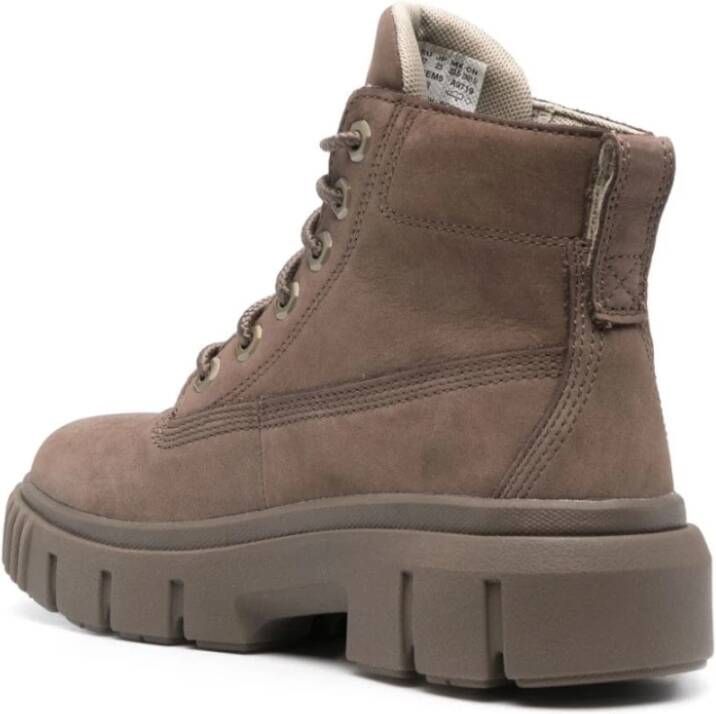 Timberland Suède Veterschoenen Enkellaarsjes Brown Dames