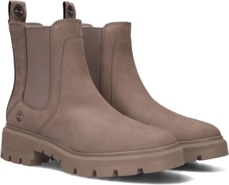 Timberland Taupe Chelsea Boots met Elastische Inzetstukken Beige Dames