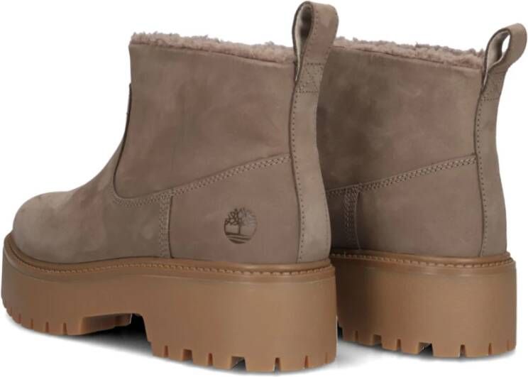 Timberland Taupe Enkellaarsjes voor Stijlvolle Herfst Beige Dames