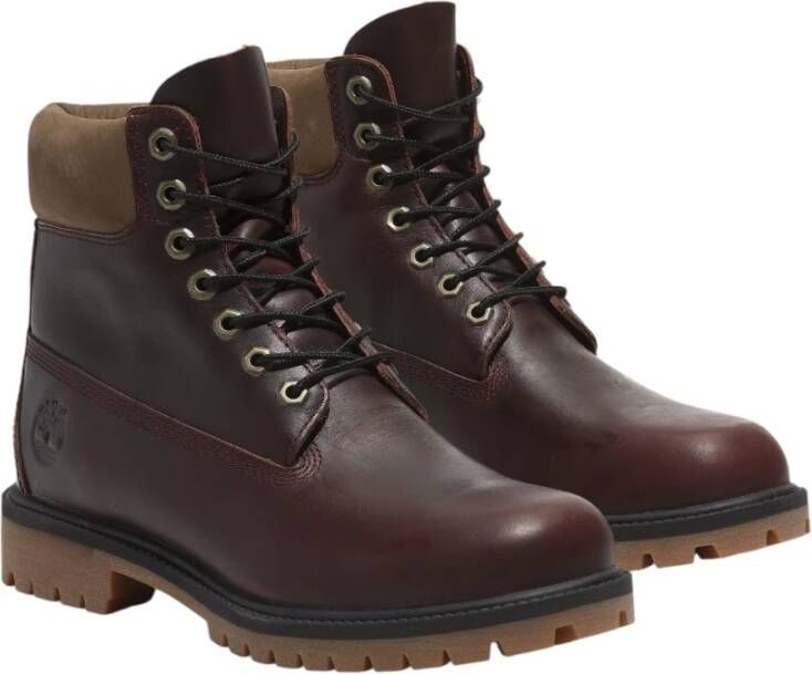 Timberland Waterdichte Veters Bourgondische Laarzen Brown Heren