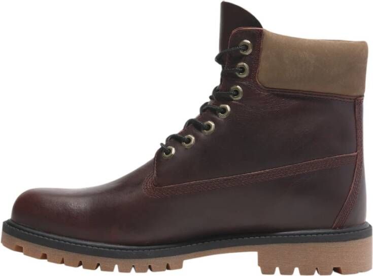 Timberland Waterdichte Veters Bourgondische Laarzen Brown Heren