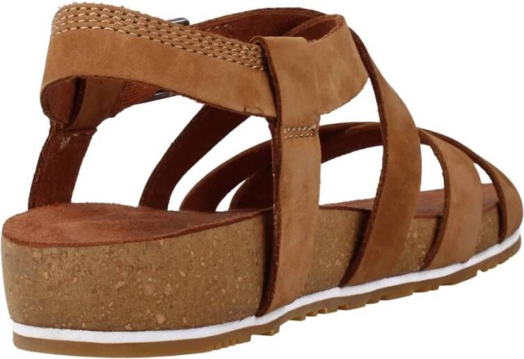 Timberland Zomer Enkel Platte Sandalen Brown Dames