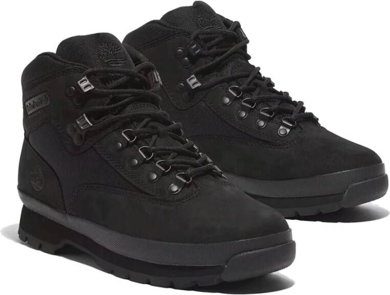 Timberland Zwarte Euro Hiker Enkellaarzen Black Heren