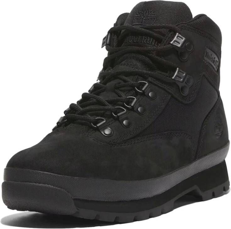 Timberland Zwarte Euro Hiker Enkellaarzen Black Heren