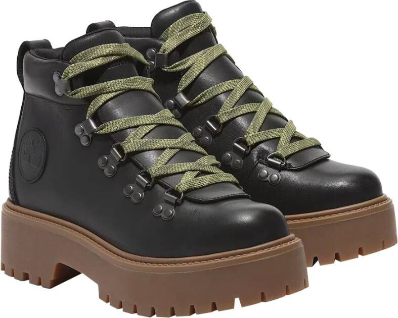 Timberland Zwarte Hiker-laarzen met plateau Black Dames