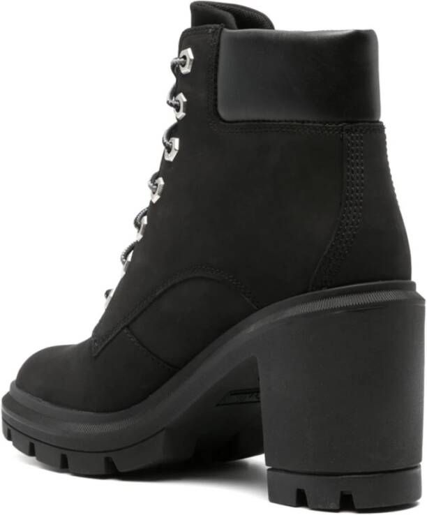 Timberland Zwarte leren enkellaarzen Black Dames