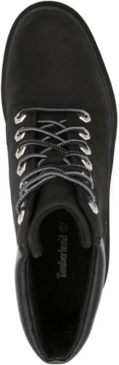 Timberland Zwarte leren enkellaarzen Black Dames