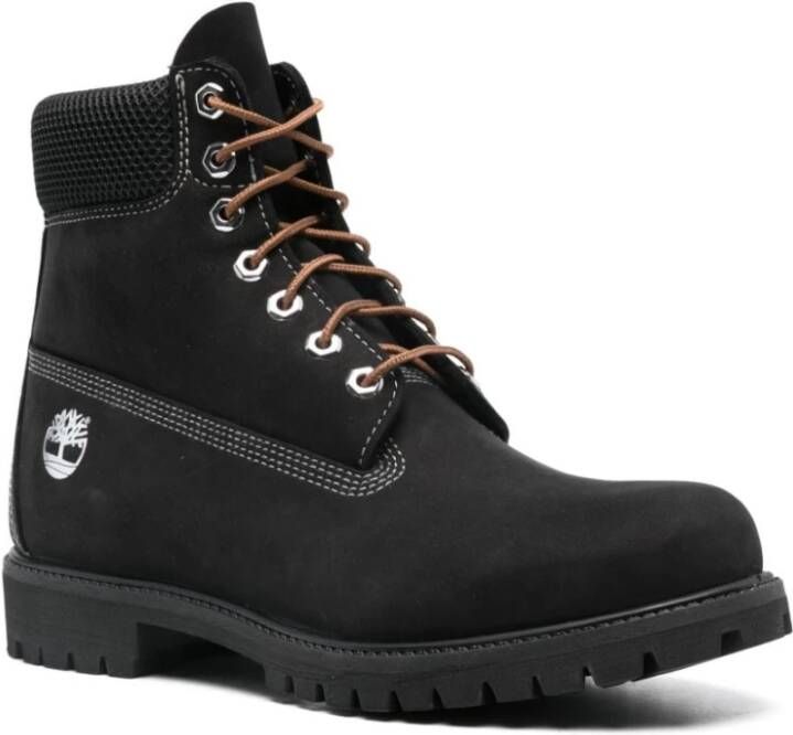 Timberland Zwarte Leren Laarzen Black Heren