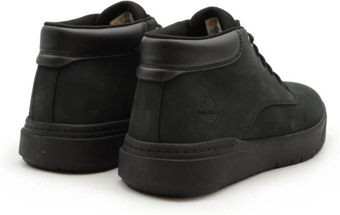 Timberland Zwarte Leren Laarzen Modern Ontwerp Black Heren