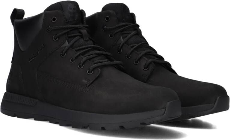 Timberland Zwarte leren Trekker Mid Lace Up laarzen Black Heren