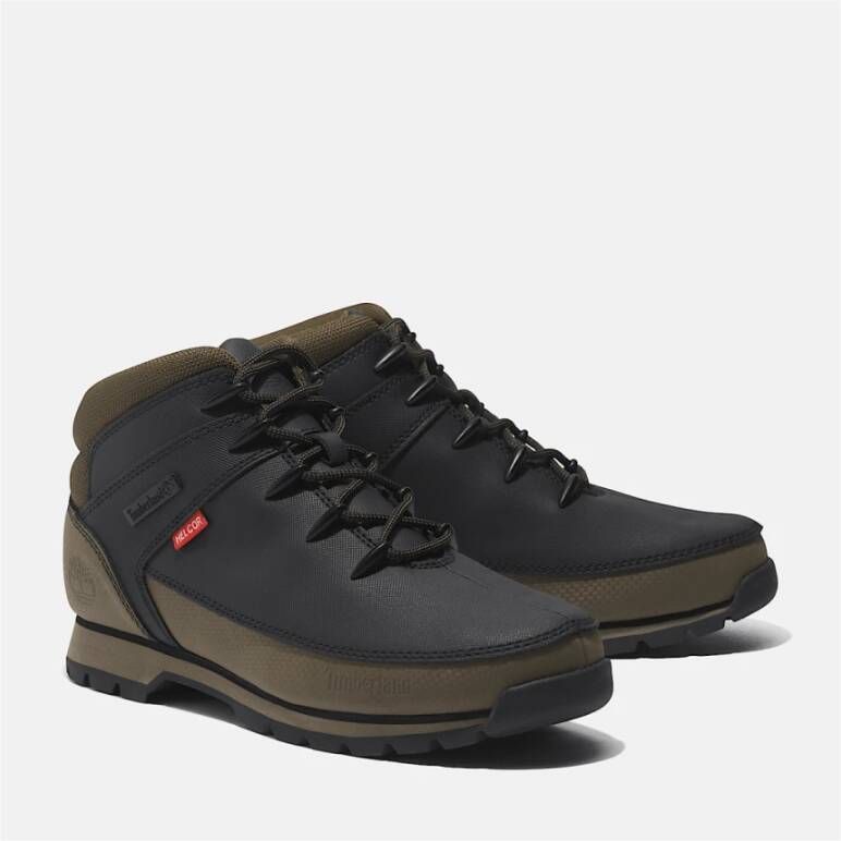 Timberland Zwarte Leren Wandelschoenen Gray Heren