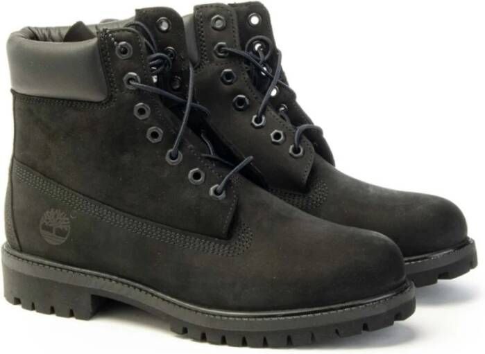 Timberland Zwarte Premium Leren Laars Black Heren