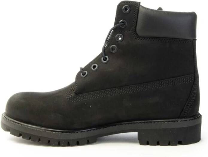 Timberland Zwarte Premium Leren Laars Black Heren