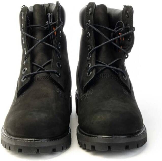 Timberland Zwarte Premium Leren Laars Black Heren