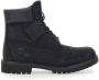 Timberland Zwarte Premium Leren Veterschoenen Black Heren - Thumbnail 9