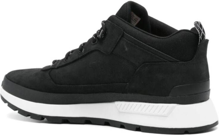 Timberland Zwarte Sneakers Veterschoenen Leren Schoenen Black Heren