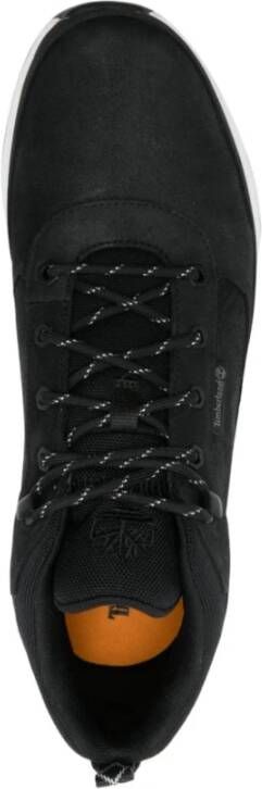 Timberland Zwarte Sneakers Veterschoenen Leren Schoenen Black Heren