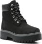 Timberland Zwarte Suède Enkellaarsjes met Veters Black Dames - Thumbnail 4