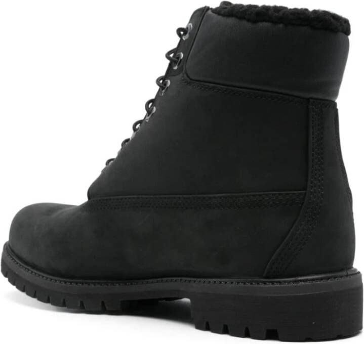 Timberland Zwarte Suède Veterschoenen Black Heren