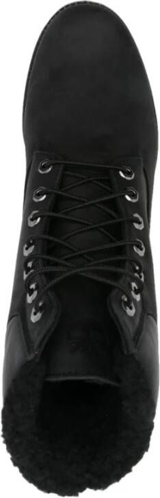 Timberland Zwarte Suède Veterschoenen Black Heren