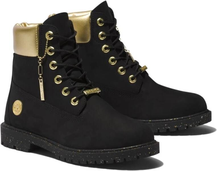 Timberland Zwarte Waterdichte Leren Laarzen Black Dames