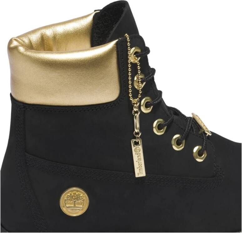 Timberland Zwarte Waterdichte Leren Laarzen Black Dames