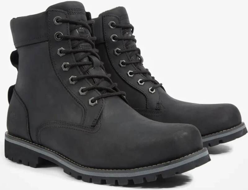 Timberland Zwarte Waterdichte Leren Sneakers Black Heren