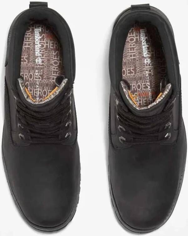 Timberland Zwarte Waterdichte Leren Sneakers Black Heren