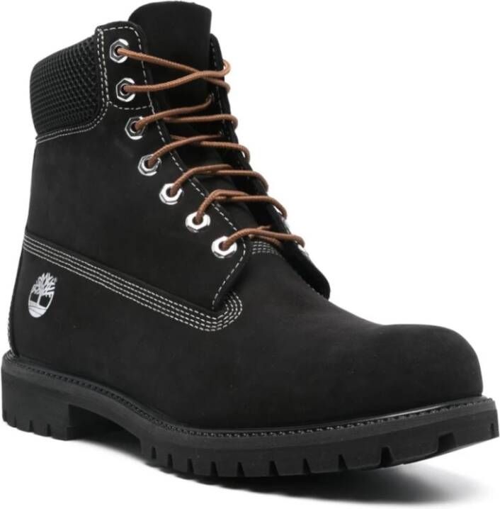 Timberland Zwarte Waterdichte Suède Veterschoenen Black Heren