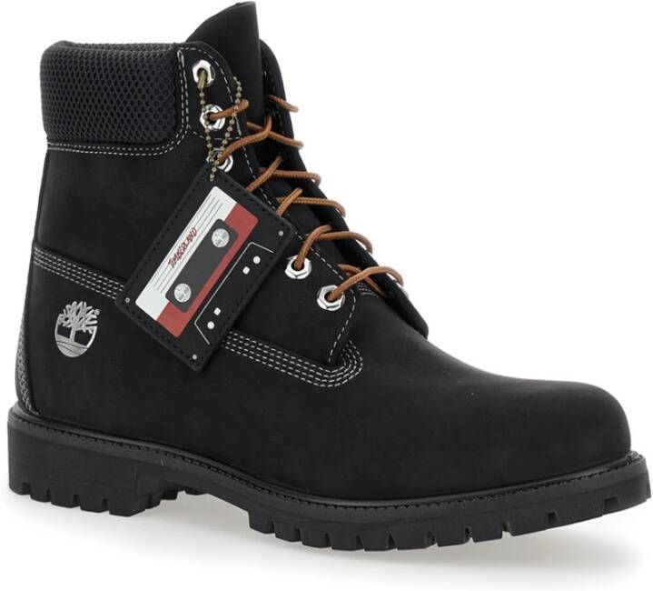 Timberland Zwarte Waterdichte Veterschoenen Black Heren