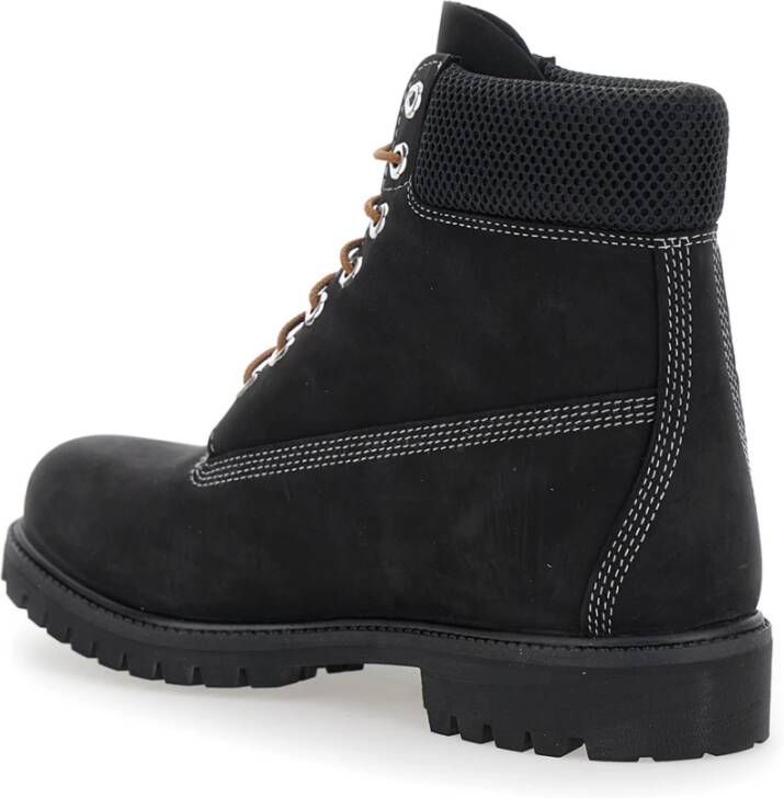 Timberland Zwarte Waterdichte Veterschoenen Black Heren