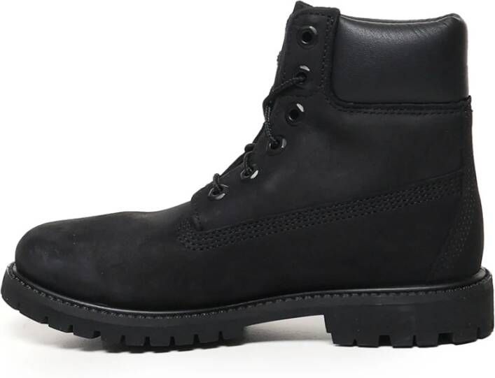 Timberland Zwarte Waterdichte Veterschoenen van Rubber Black Dames