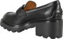 TOD'S Italiaanse leren mocassins met metalen detail Black Dames - Thumbnail 8