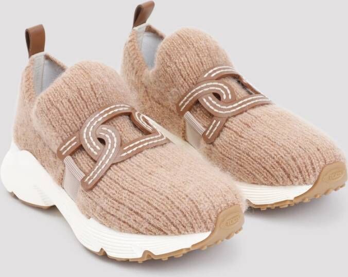 TOD'S Ballerina Knit Sneakers Beige Dames