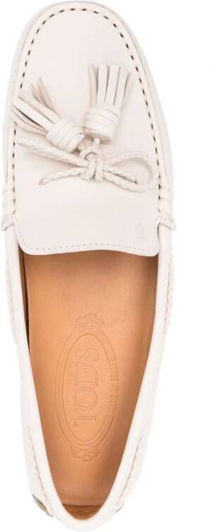 TOD'S Beige Amandelteen Leren Schoenen White Dames