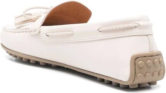 TOD'S Beige Amandelteen Leren Schoenen White Dames