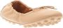 TOD'S Beige Leren Ballerina Schoenen Elegant Ontwerp Beige Dames - Thumbnail 2