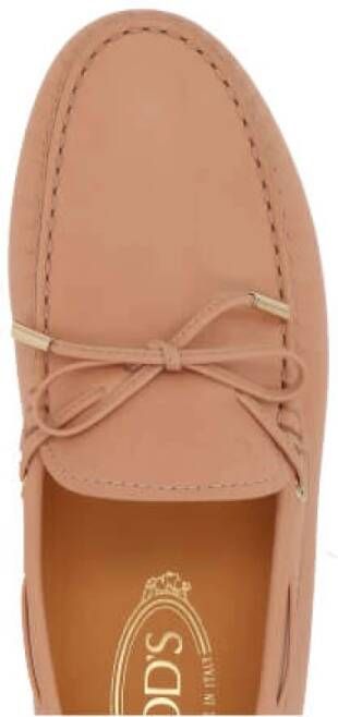 TOD'S Beige Handgemaakte Leren Mocassin Beige Dames