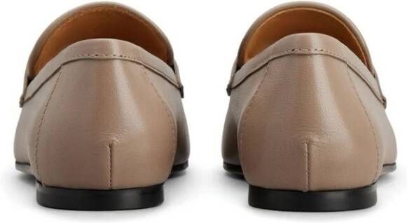 TOD'S Beige Leren Instap Schoenen Beige Dames