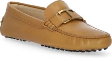 TOD'S Beige Leren Loafers voor Dames Beige Dames