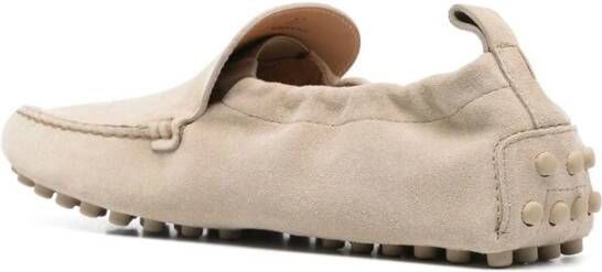 TOD'S Beige Leren Schoenen met Treklipje Beige Dames